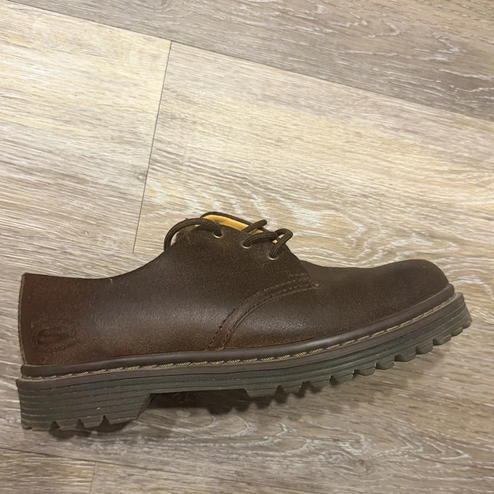 Skechers Oxford Brown leather Chunky 90's Style Y2K Shoes Size 9 vintage